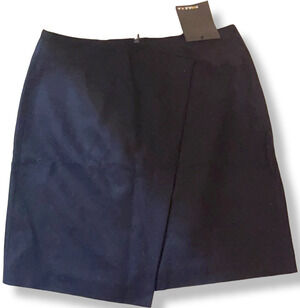 PAULE KA Paris Dark Blue Wool Skirt ~ M ~ "sample" ~ NEW